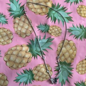 Butterfly necklace 21 inches chain length and 9 inches length with both pieces
